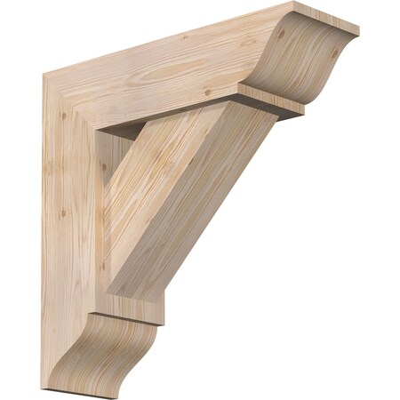 Ekena Millwork Traditional Traditional Smooth Bracket w/ Offset Brace, Douglas Fir, 7 1/2"W x 24"D x 24"H BKT0806X24X24TRA01SDF